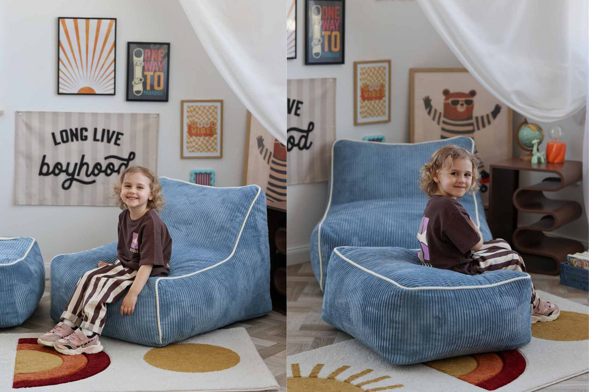 Kumo Chair Corduroy Sky Sugar